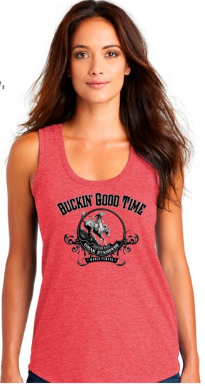 Ladies Buckin’ Good Time Omak Stampede Tank – Omak Stampede Inc.